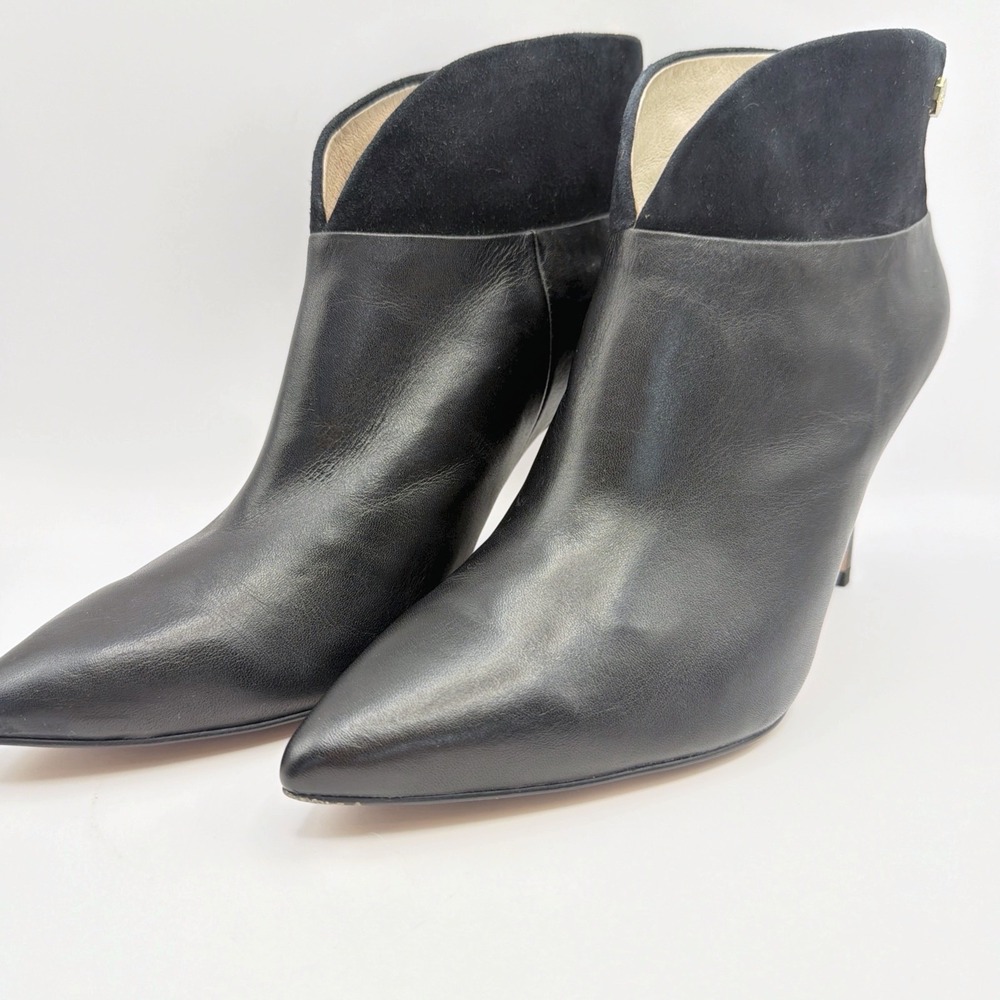 Louise Et Cie Sana Leather Suede Pointed Toe Stiletto Ankle Boots Women's 6.5 M